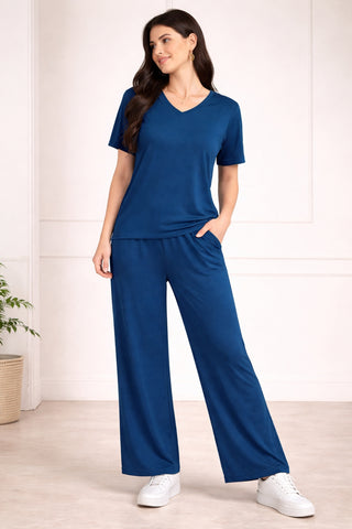 Deep Teal Maternity Palazzo Set