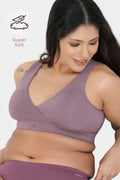 247 (Upgraded) Modal Padded Maternity Feeding Bra - Purple Grey