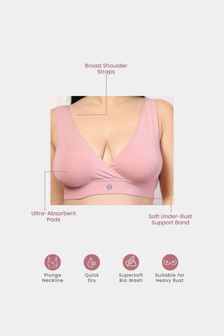 247 Light Pink Padded Maternity Feeding Bra