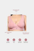 247 (Upgraded) Light Pink Modal Padded Maternity Feeding Bra