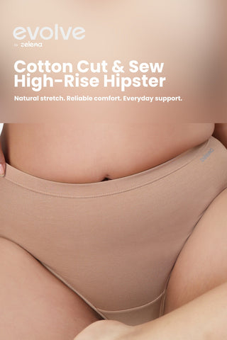 House of Zelena Cotton Cut & Sew High-Rise light skin high waisted panty for comfort.