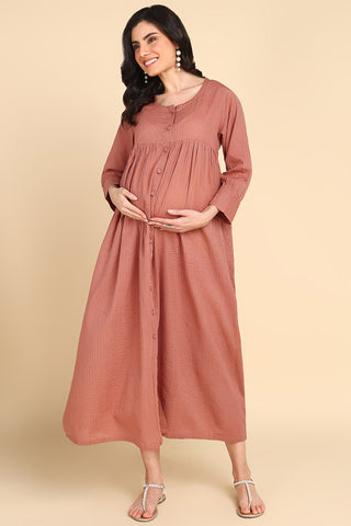 https://houseofzelena.com/products/rose-katha-100-cotton-zipless-maternity-maxi-with-pockets