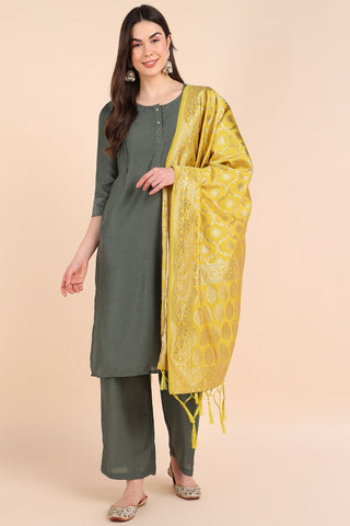 Pastel Green Maternity Suit Set with Dupatta