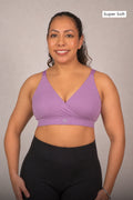 247 Extra Support Cotton Feeding Bra with Adjuster - Melange Purple