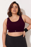 Sculpt & Lift Cotton Sports Bra - Wine