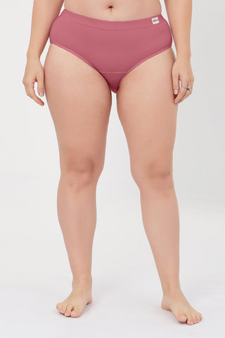 Sera Fine Rib Mid Rise Hipster - Blush