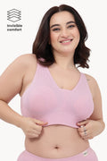 Natural Shape Fine Rib Bra - Pink