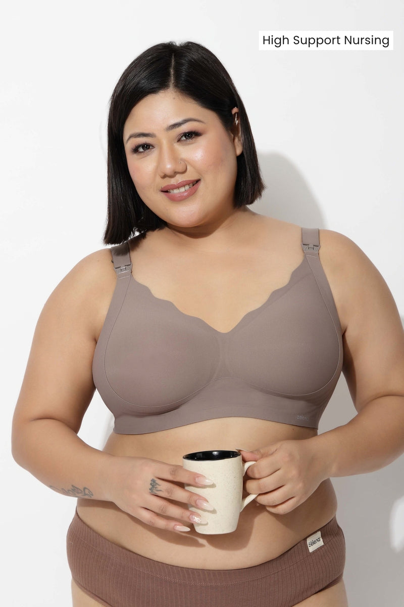 Sculpt & Lift Scallop Nursing Bra - Chrome