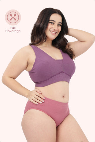 Sera Broad-Rib Bra - Purple