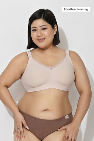 Sculpt & Lift Powermesh Nursing Bra - Blush