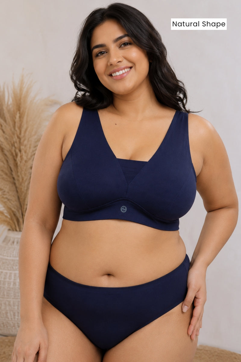 Natural Shape Modal Bra - Navy