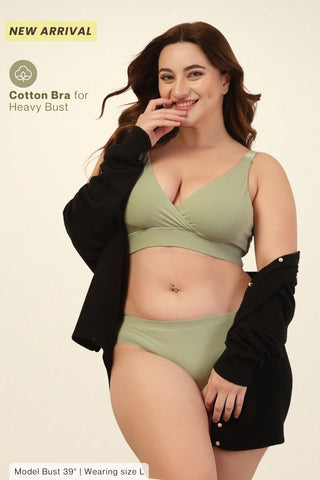 247 Extra Support Cotton Feeding Bra with Adjuster - Pista