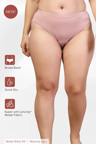 Blush Pink Panty; withstands repeated wash cycles without fiber damage.