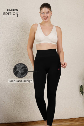 Black Legging high waist; high rise ensures full tummy coverage.