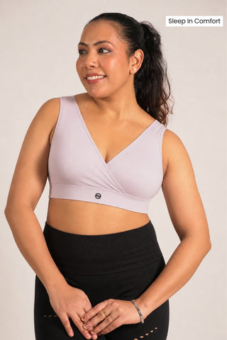 EasyMove non-padded Cotton Yoga Bra - Light Grey