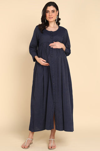https://houseofzelena.com/products/navy-katha-100-cotton-zipless-maternity-maxi-with-pockets