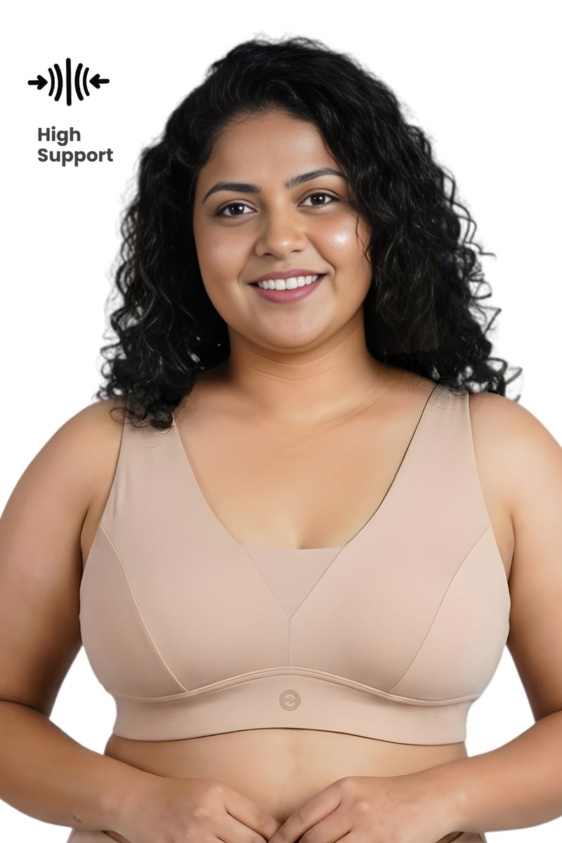 Fixed Padded Modal Maternity Bra with Support - Light Skin