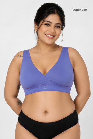 247 (Upgraded) Royal Blue Modal Padded Maternity Feeding Bra