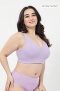 Natural Shape Wide Rib Bra - Lavender