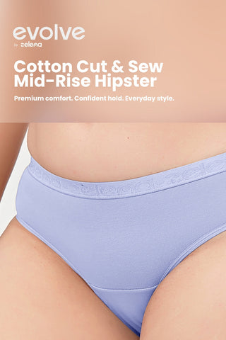 Cotton Cut & Sew Mid-Rise Hipster - M-Blue