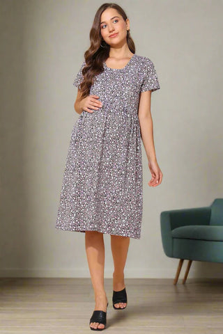 https://houseofzelena.com/collections/maternity-dresses/products/brown-floral-printed-100-soft-cotton-zipless-maternity-feeding-dress