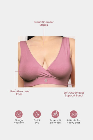 247 Plumwine Padded Maternity Feeding Bra