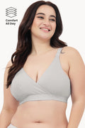 Zena Fine-Rib Bra - Grey Melange