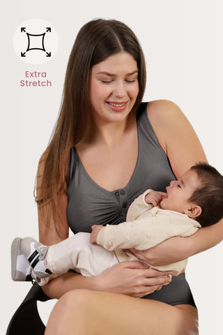 Ash Front-Open Bra; shape provides full coverage under clothing options.