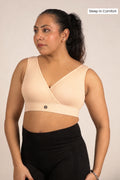 EasyMove non-padded Cotton Yoga Bra - Nude Almond