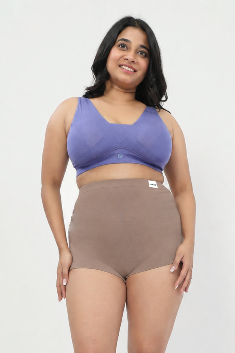 Pregnancy Panty – Over-the-Belly (Rib Textured) - Caramel