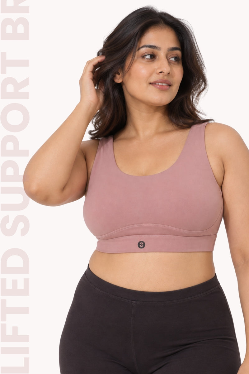 Sculpt & Lift Cotton Sports Bra - Hazel