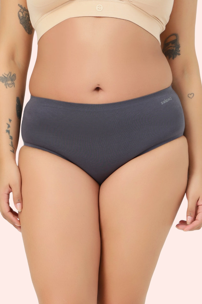 The Invisible Panty (Cotton | Mid Rise | Dark Grey)