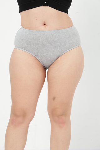 High-Waist Cotton Comfort Hipster (Pack of 4) (Black, Blush, Grey Melange & Light Skin)