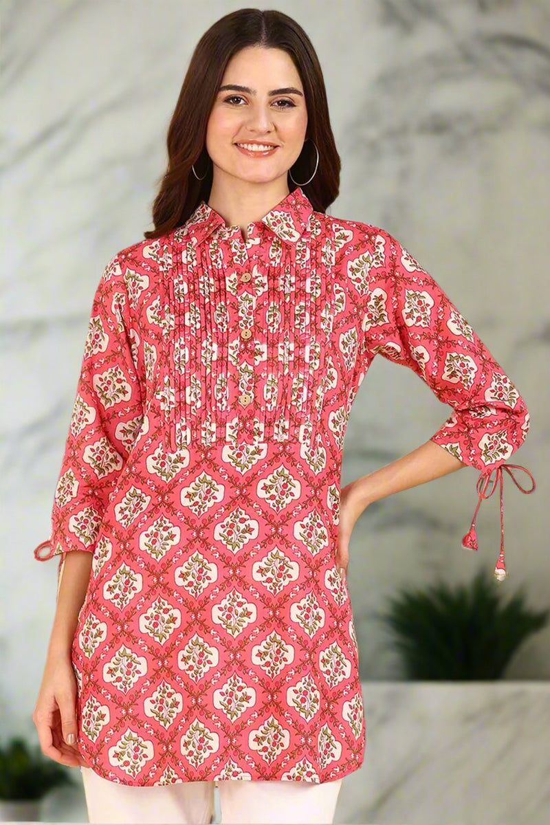 Multicolor 100% Cotton Zipless Maternity Kurti Top