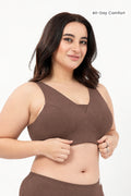 Natural Shape Wide Rib Bra - Mocha