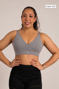 247 Extra Support Cotton Feeding Bra with Adjuster - Melange Anthrea