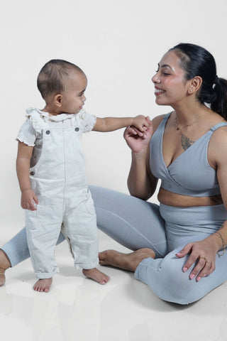 247 Extra Support Cotton Feeding Bra with Adjuster - Light Grey