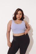 Sculpt & Lift Cotton Sports Bra - M-Blue