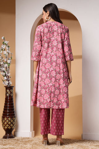 Floral Whisper Maternity Kurta Ensemble