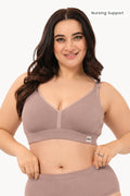 Lira Ribbed Cotton Nursing Padded Bra - Dark Skin