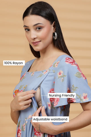 Lace Bloom Feeding & Maternity Dress