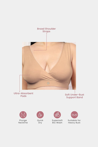 247 Dark Skin Padded Maternity Feeding Bra