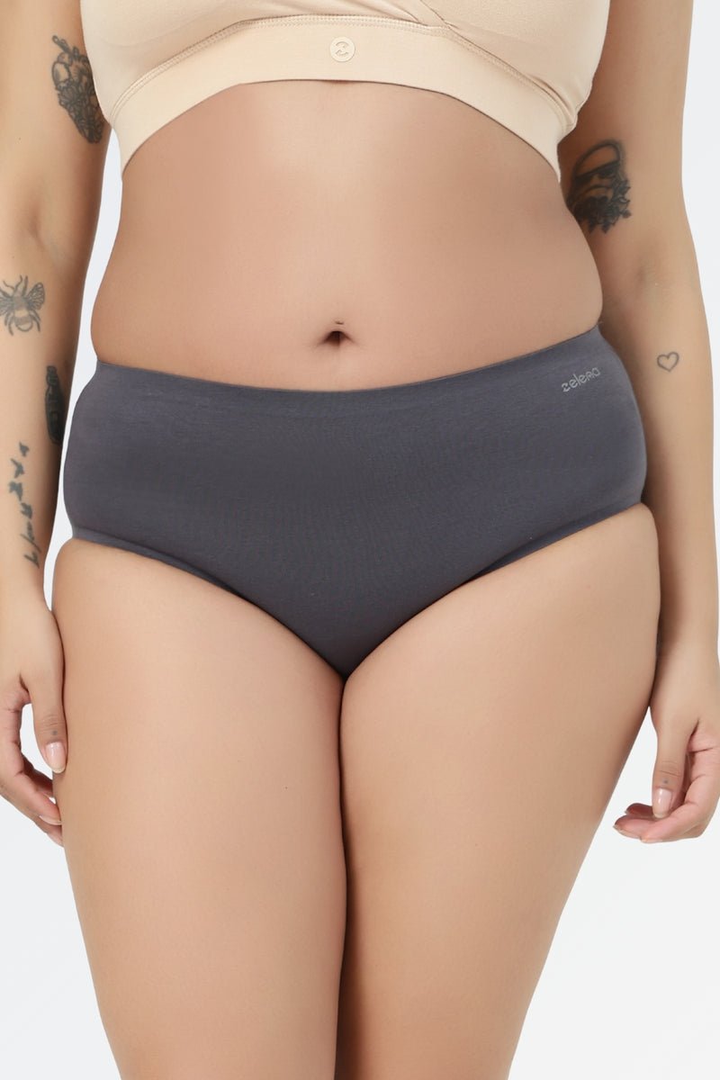The Invisible Panty (Cotton | Mid Rise | Dark Grey)
