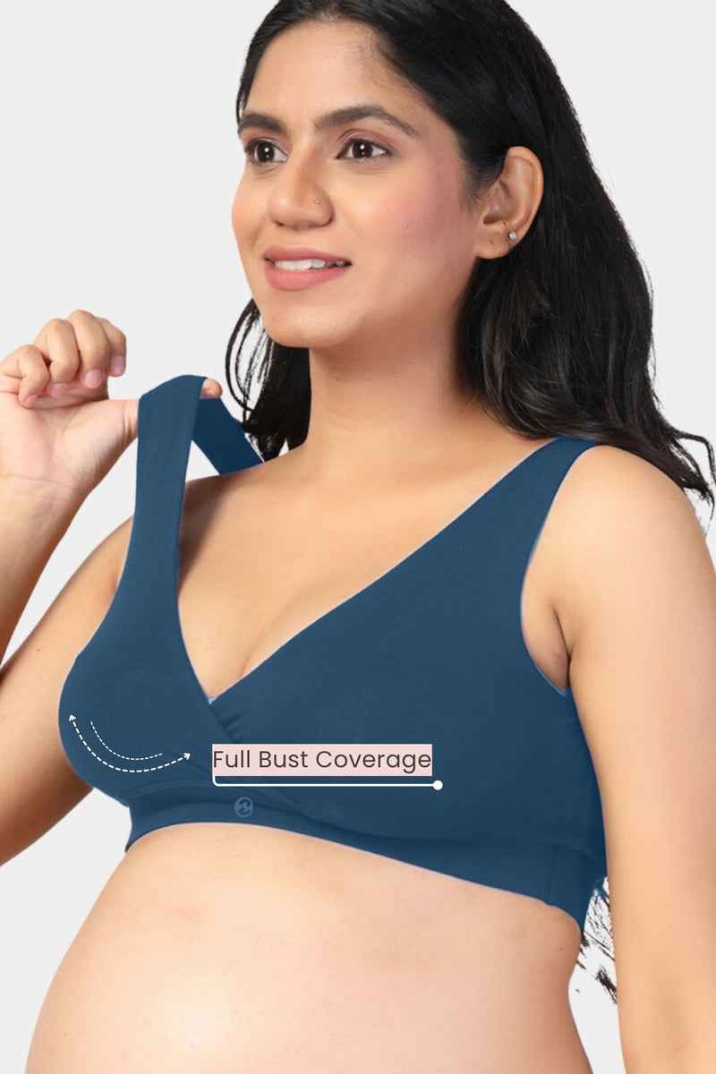 247 (Upgraded) Teal Modal Padded Maternity Feeding Bra
