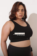 Sculpt & Lift Cotton Sports Bra - Black