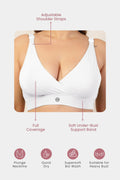 247 Extra Support Cotton Feeding Bra with Adjuster - White