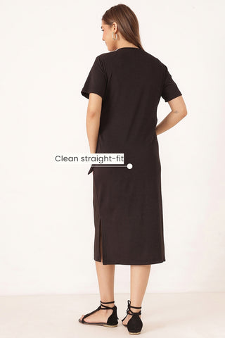 Mario Rib Zipless Feeding Dress - Black
