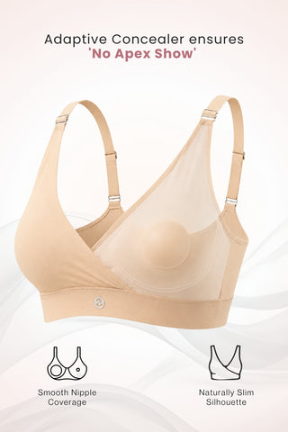 247 Extra Support Cotton Feeding Bra with Adjuster - Butter