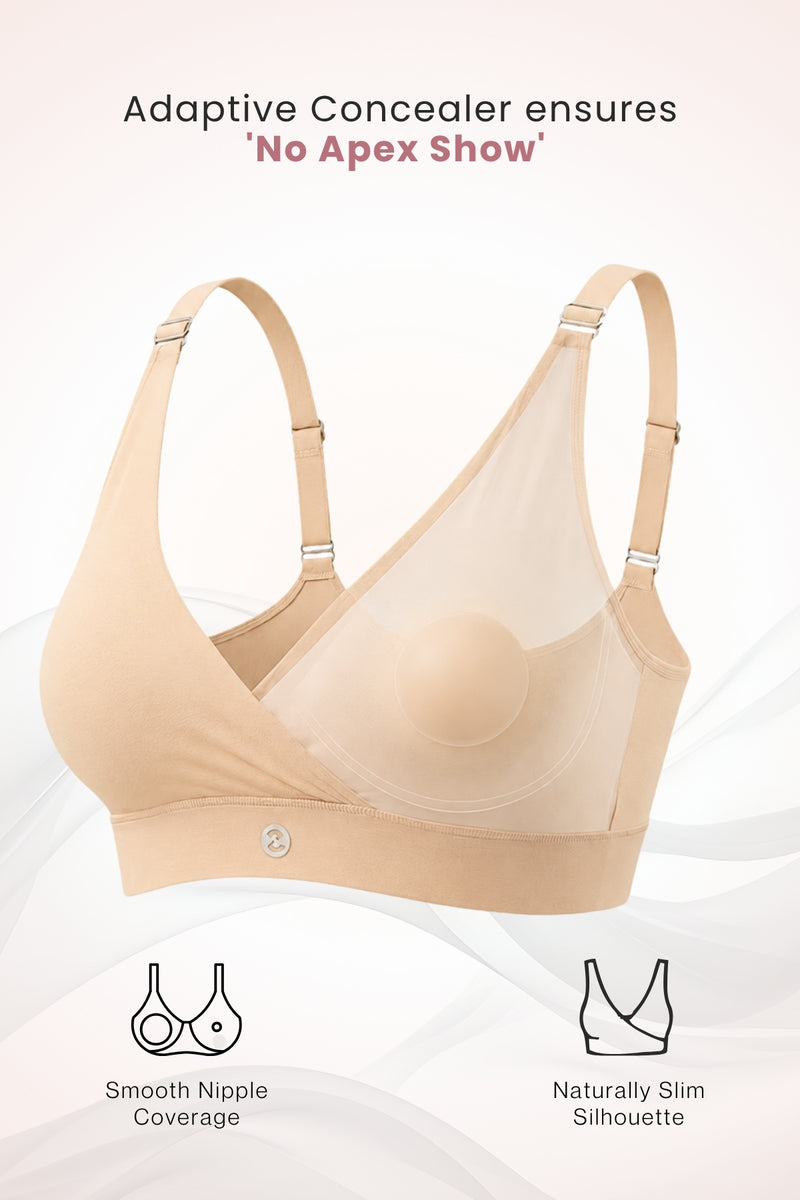 247 Extra Support Cotton Feeding Bra with Adjuster - Butter