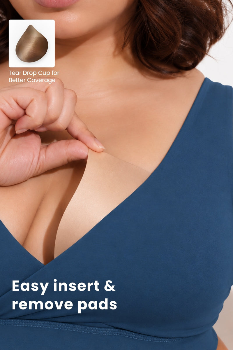 247 (Upgraded) Teal Modal Padded Maternity Feeding Bra
